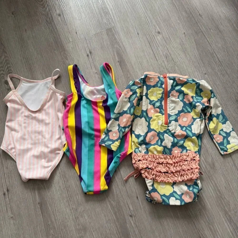Ruffle Butts, Cat & Jack & Crazy 8 Lot of 3 swimsuits size 6-12 months